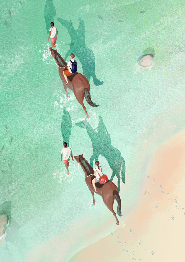 海を渡る
